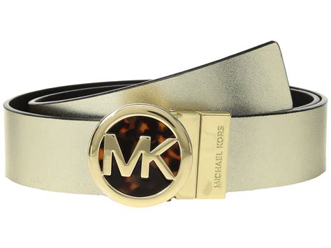 michael kors black patent belt with gold buckle|Michael Kors belt set.